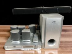 A JVC digital cinema system TH-A35, together with a subwoofer,