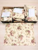 A group of curtains,