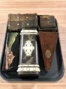 A group of table boxes,