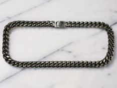A heavy stainless steel curb chain by Virage of London,