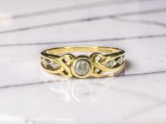 An 18ct gold diamond ring, the stated diamond weight 0.