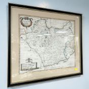Morden (Robert) : Map of Leicestershire, engraving with hand colouring, 350 mm x 400 mm,