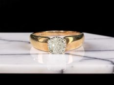 A 9ct rose gold diamond cluster ring, size N CONDITION REPORT: 2.