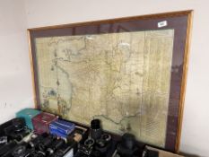 Moll (Herman) : A New and Exact Map of France, engraving with hand colouring, 600 mm x 950 mm,