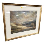 Robert Turnbull : An Upland Landscape, colour chalks, signed lower right, 36 cm x 50 cm.