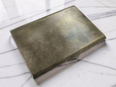 A George VI silver cigarette case with engine-turned decoration, Birmingham 1947, length 12.