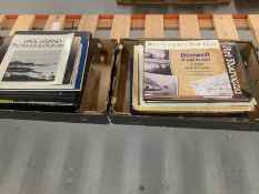 Two crates containing an interesting selection of large format books and folios : 'The Hebridean
