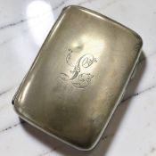 An Edward VII silver cigarette case, Birmingham 1906 CONDITION REPORT: 84.3g.