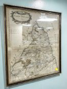 Morden (Robert) : Map of Northumberland, engraving with hand colouring, 425 mm x 360 mm,