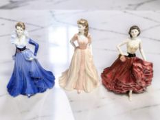 Three Coalport Ladies of Fashion figures : Patricia number 327 of 5000,