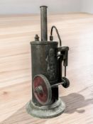 An antique live steam engine component, height 23 cm.