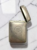 A Victorian silver vesta case, Birmingham 1891. CONDITION REPORT: 61g.