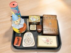 A Selection of collectables : A Chad Valley kaleidoscope, a tin plate win-up musical box,