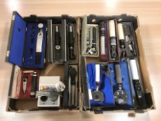 A collection of medical instruments.