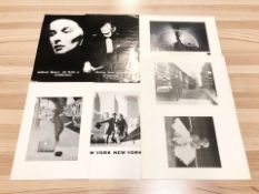 A group of unframed photography and cinema posters including Tyneside Cinema posters of Audrey