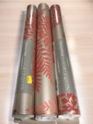 Three rolls of Clarissa Hulse for Harlequin Filix pattern wallpaper.