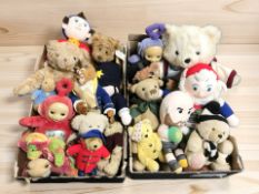 A collection of teddy bears and other soft toys (2 boxes)