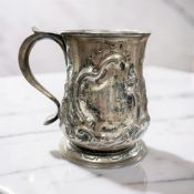 A George II silver tankard, George Bulman, Newcastle 1742,