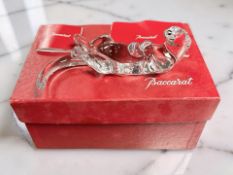 A Baccarat crystal figure of an otter, length 16.5 cm, boxed.