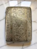 A late Victorian/Edwardian calling card case, Birmingham 1901,