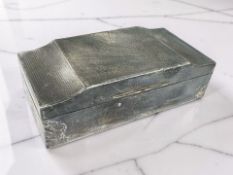 A silver and teak-lined cigarette box, Birmingham marks, inscribed 'Dinsdale Spa Golf Club,