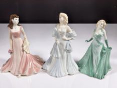 Three Coalport The Collingwood Collection figures : Claire,