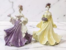 Two Coalport The Flower Ladies Collection porcelain figures : 'Dearest Iris', No.