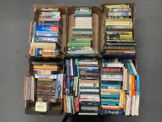 From a private library : A pallet containing six crates of books,