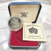 The Royal Mint : A 2001 Gibralter Silver Crown - The Victorian Age The Bronte Sisters, weight 28.