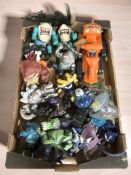 A collection of toys including Street Sharks.