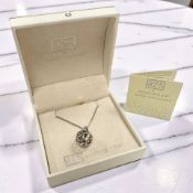 A 925 by Equilibrium silver pendant on chain, boxed.