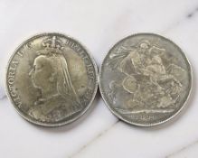 A Victorian silver crown 1890