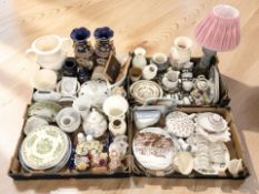 A large quantity of pottery and porcelain, Royal Doulton Intrigue tea china,