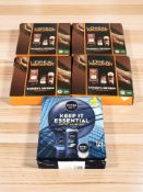 Five L'Oreal and Nivea Men cosmetic sets.
