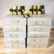 Ten boxes containing a large quantity of FlexOvit sanding discs.