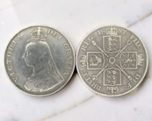 A Victorian silver double florin 1887 CONDITION REPORT: 22g