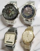 Four gent's watches comprising a stainless steel Accurist quartz chronograph, ref.