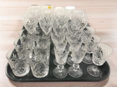 A set of eight Edinburgh crystal wine glasses, height 12.