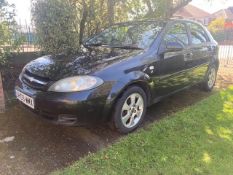 A 2009 Chevrolet Lacetti SX five door hatchback motorcar, registration SH09 WMX,