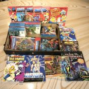 A collection of books and annuals relating to Masters of the Universe / He-Man.