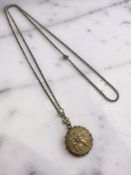 A 9ct gold St Christopher pendant on chain CONDITION REPORT: 6.