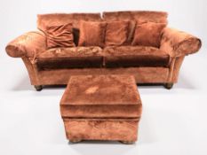 A contemporary Duresta three seater settee, length 230 cm,