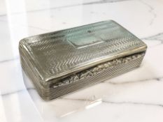 A William IV silver snuff box, Thomas Spicer, Birmingham 1835, width 7cm.
