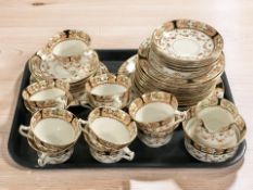 Thirty eight pieces of late Victorian diamond tea china.