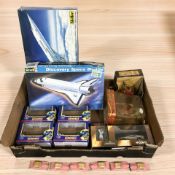 A Revell Discovery Space Shuttle modelling kit, and a further Heller Concorde model kit,