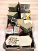 A group of model railway buildings.