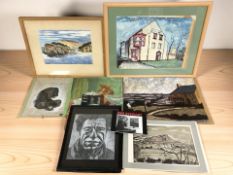 Ken Stewart (Jarrow Artist, 1926-1991) : A group of framed and unframed paintings,