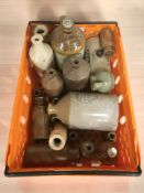 A group of stoneware bottles, Fentimans ginger ale bottle, etc.