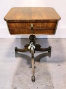 A Victorian mahogany work table, width 46 cm.