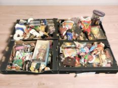A collection of oriental and other dolls, babushka nesting doll, etc.